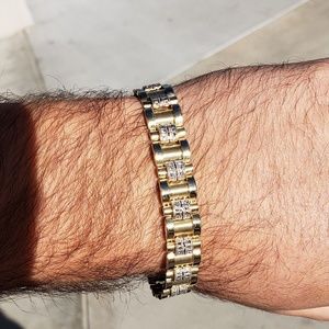10k gold mens bracelet